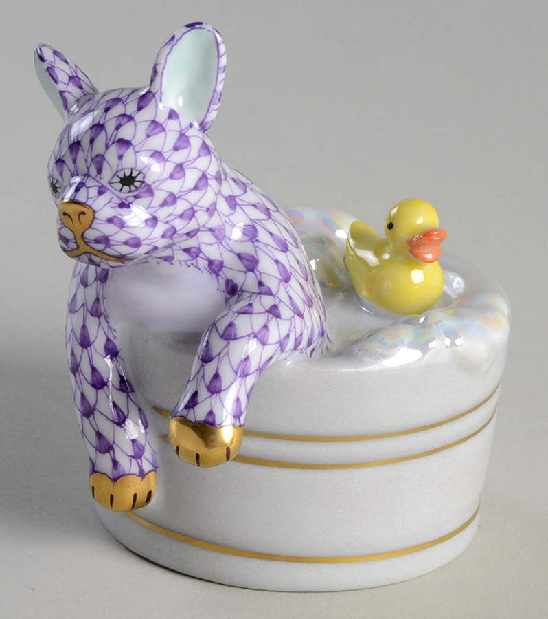 Dogs Squeaky Clean-Lilac - No Box by Herend-1