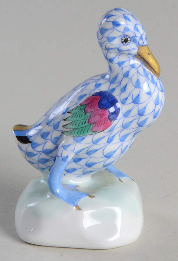 Ducks Duck-Blue` - No Box by Herend-1