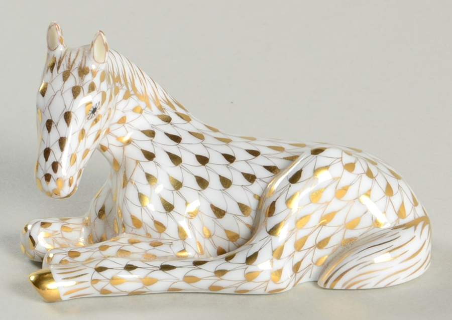 Collector's Guild Figurines Foal-1998 Gold - No Box by Herend-1