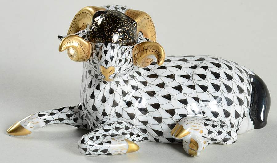 Rams Ram-Black - No Box by Herend-1