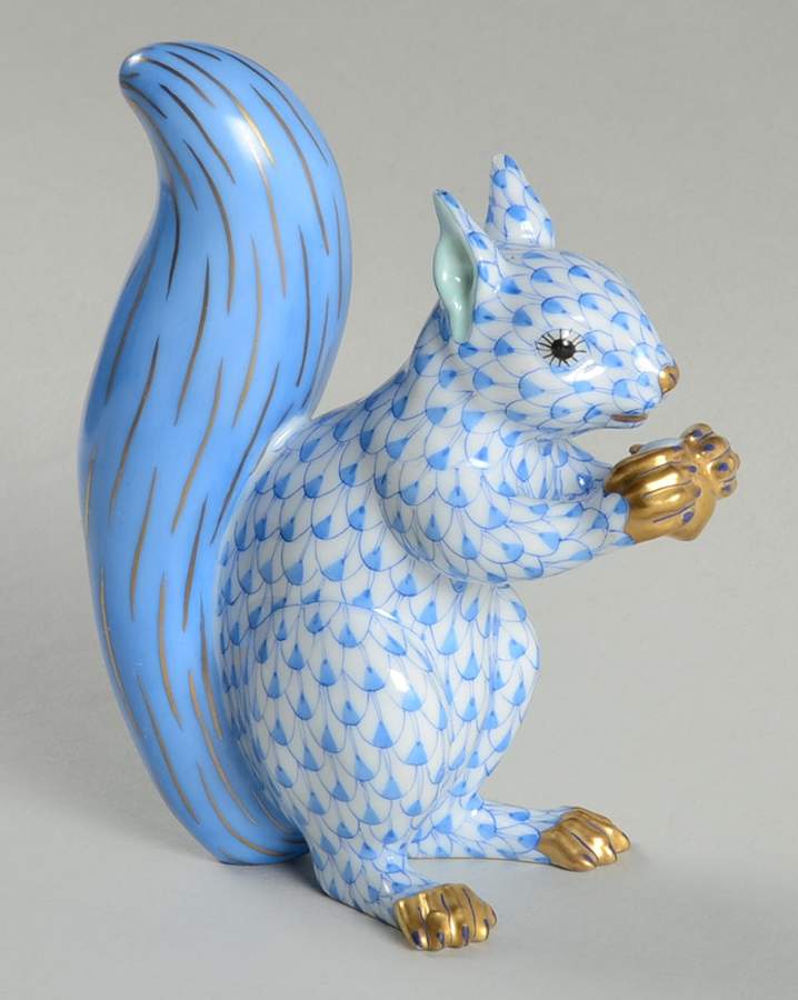 Rodents Squirrel-Blue - No Box by Herend-1