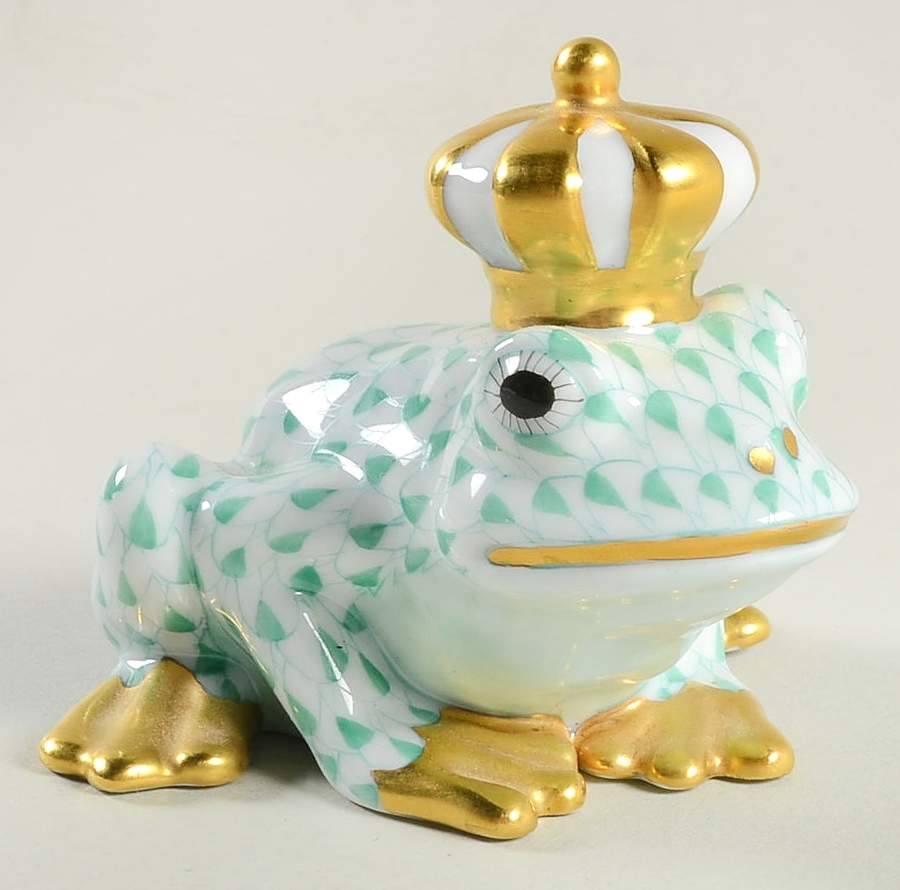 Nursery Rhymes-Fairy Tales Frog Prince-Green - No Box by Herend-1