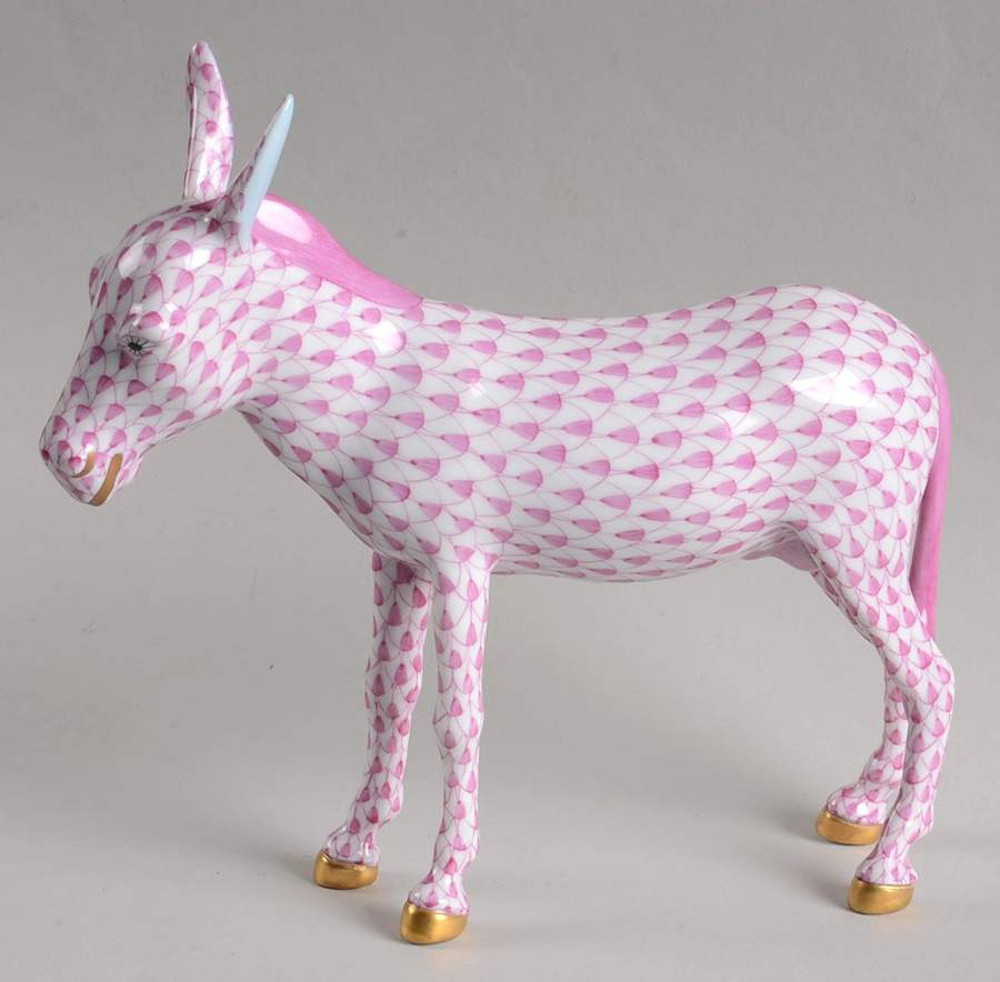 Horses (Equine) Donkey-Raspberry - No Box by Herend-1