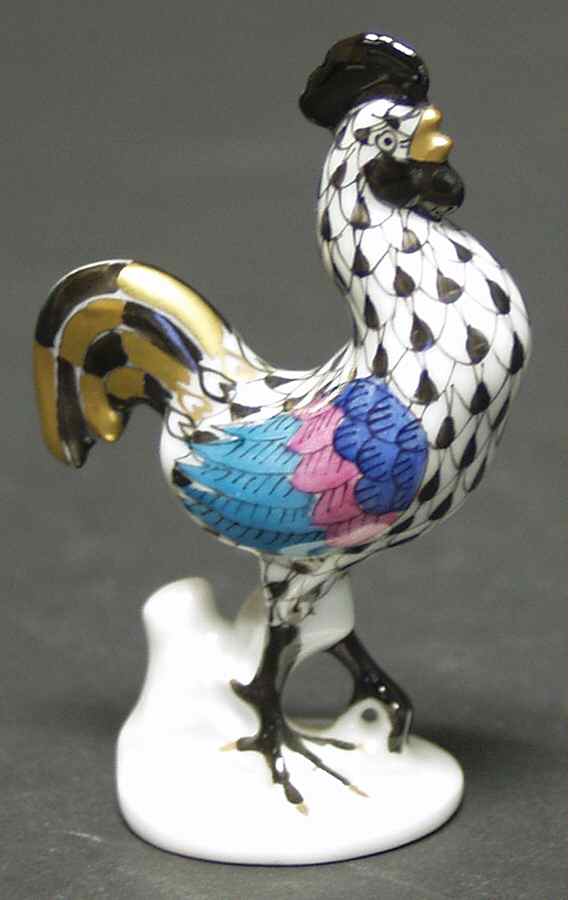 Roosters Rooster-Black - No Box by Herend-1