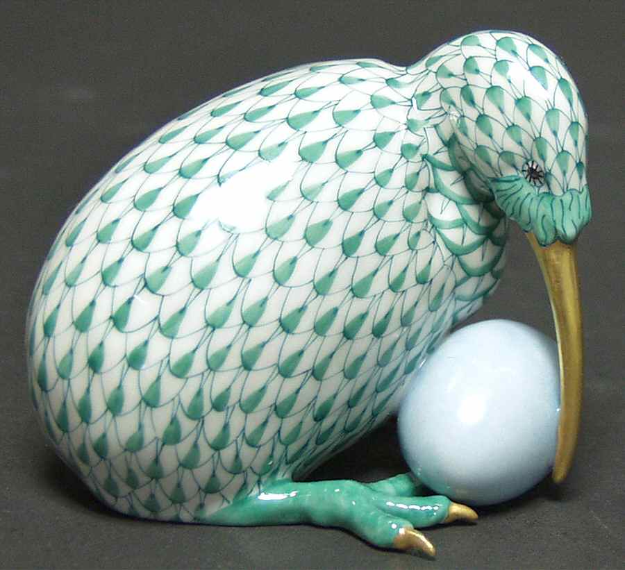 Birds Kiwi-Green - No Box by Herend-1