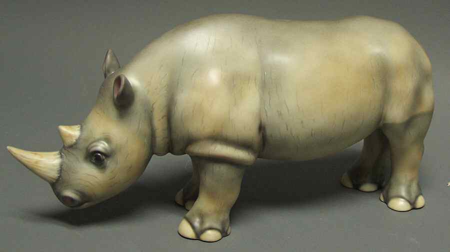 Hippos & Rhinos Rhino-Natural - No Box by Herend-1