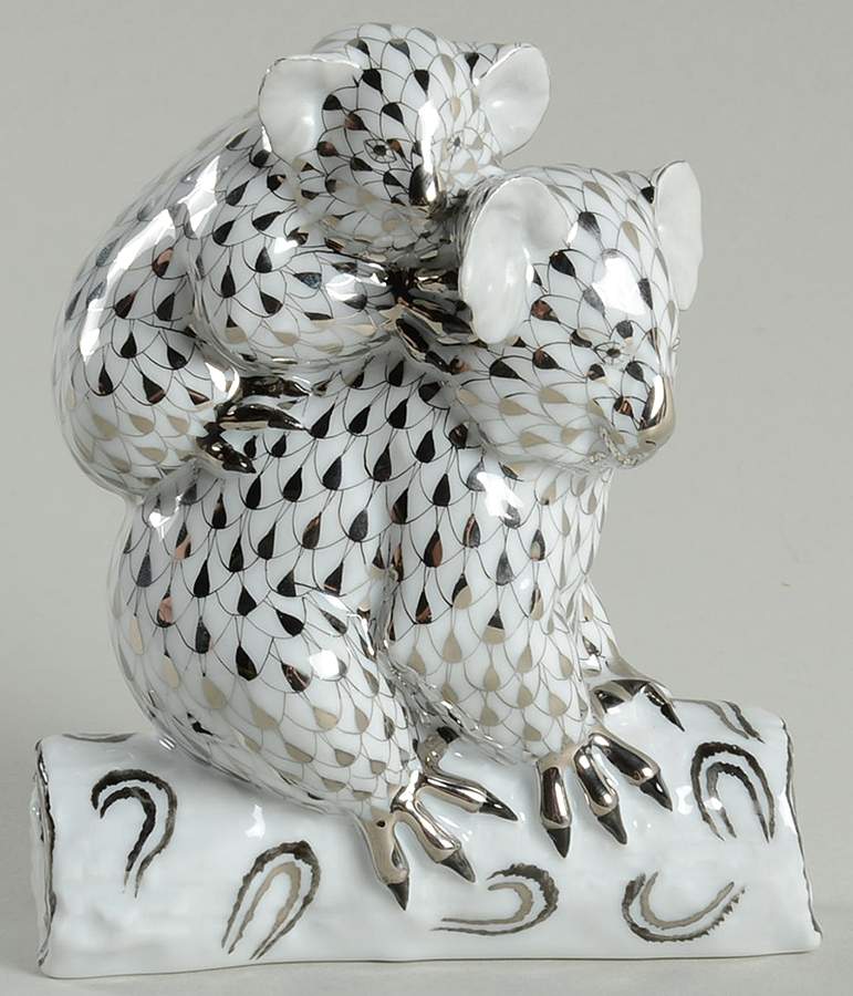 Bears Pair Of Koalas-Platinum - No Box by Herend-1