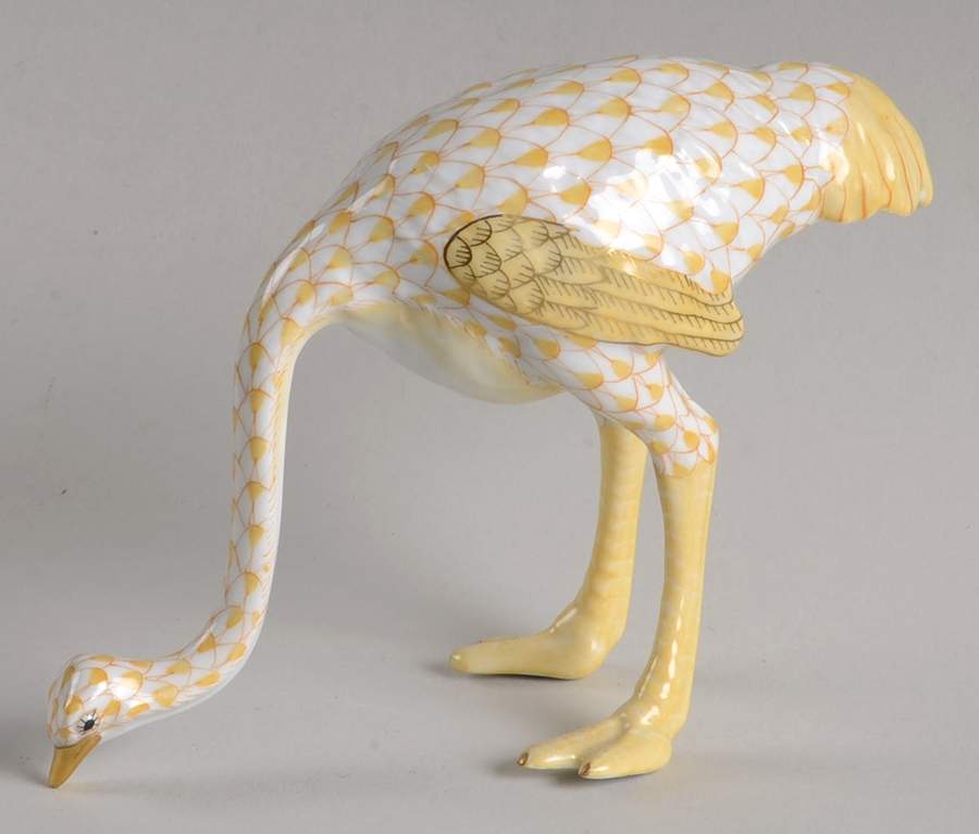 Wild Animals Ostrich-Butterscotch - No Box by Herend-1