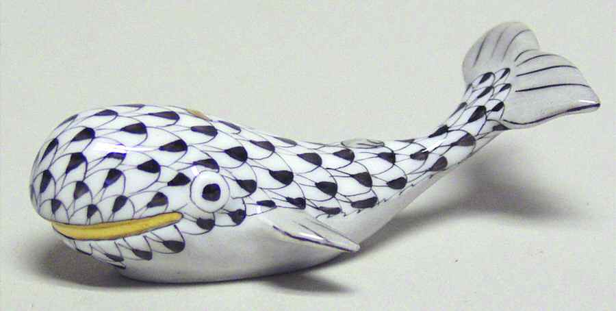Sea Marine Animals Baby Whale-Black - No Box by Herend-1