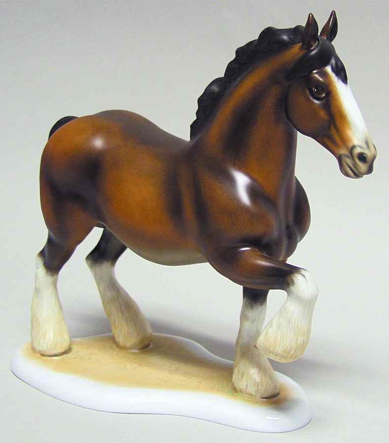 Horses (Equine) Clydesdale-Natural - No Box by Herend-1