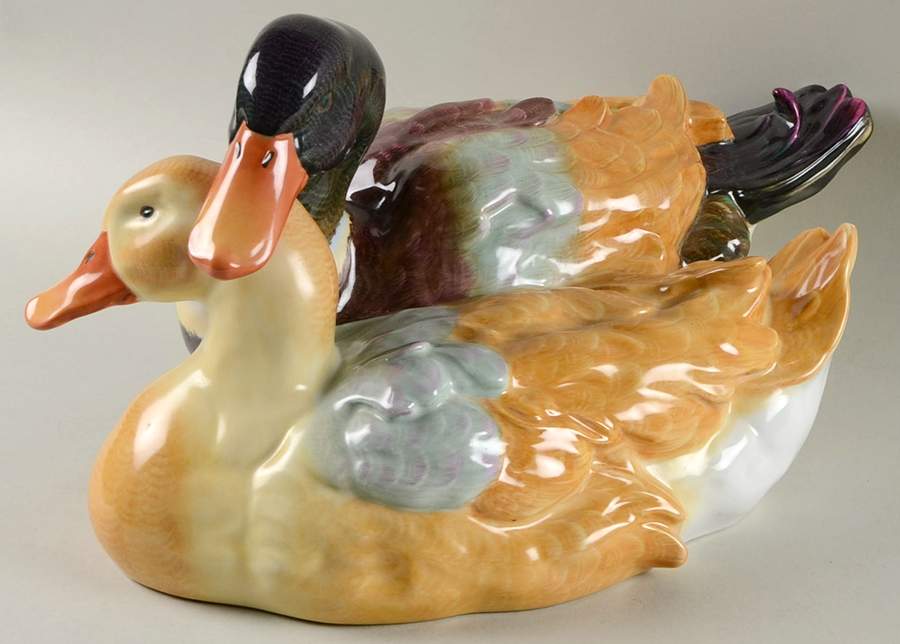 Ducks Pair Of Ducks-Natural - No Box by Herend-1