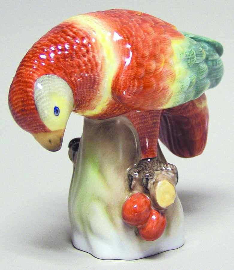 Birds Parrot-Sitting/Natural - No Box by Herend-1