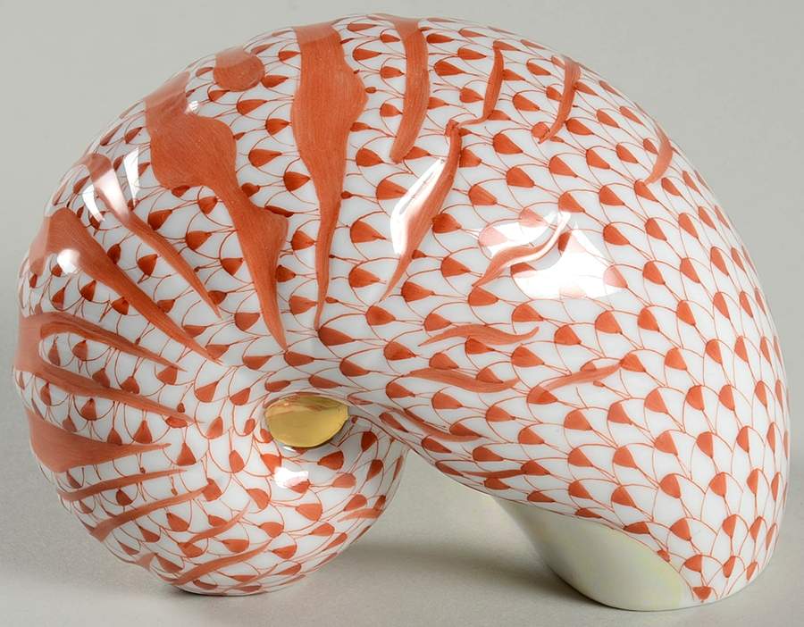 Shells Nautilus Shell-Rust - No Box by Herend-1