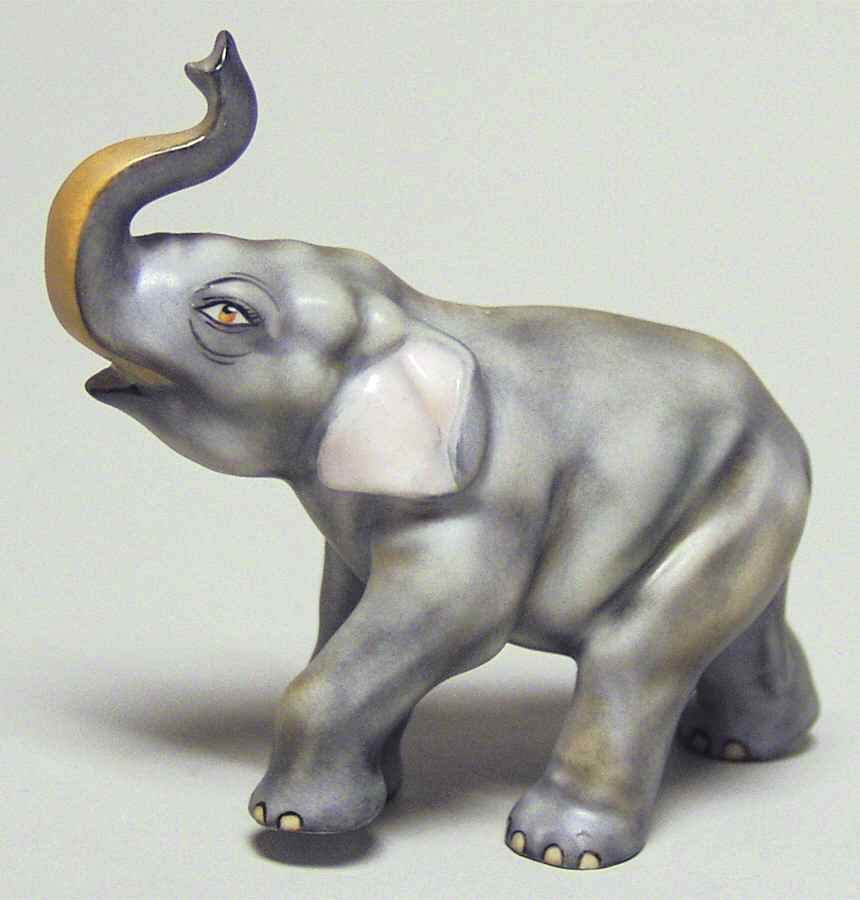 Endangered Species Series Baby Asian Elephant-Natural - No Box by Herend-1
