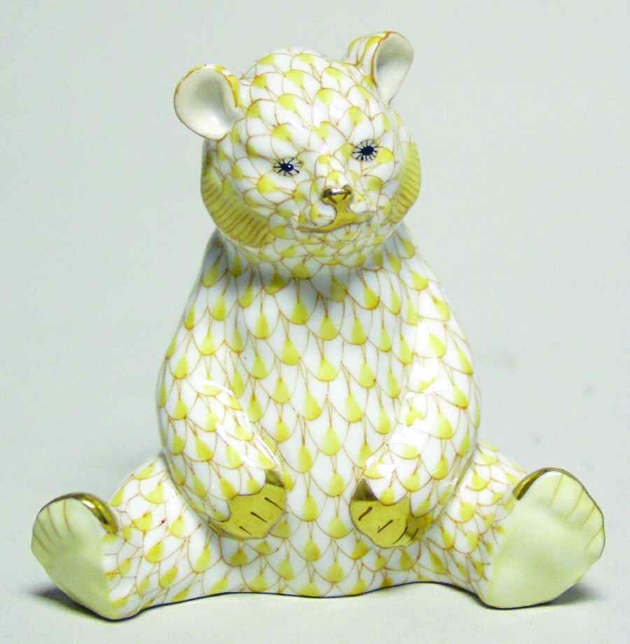 Bears Baby Bear Sitting-Butterscotch - No Box by Herend-1