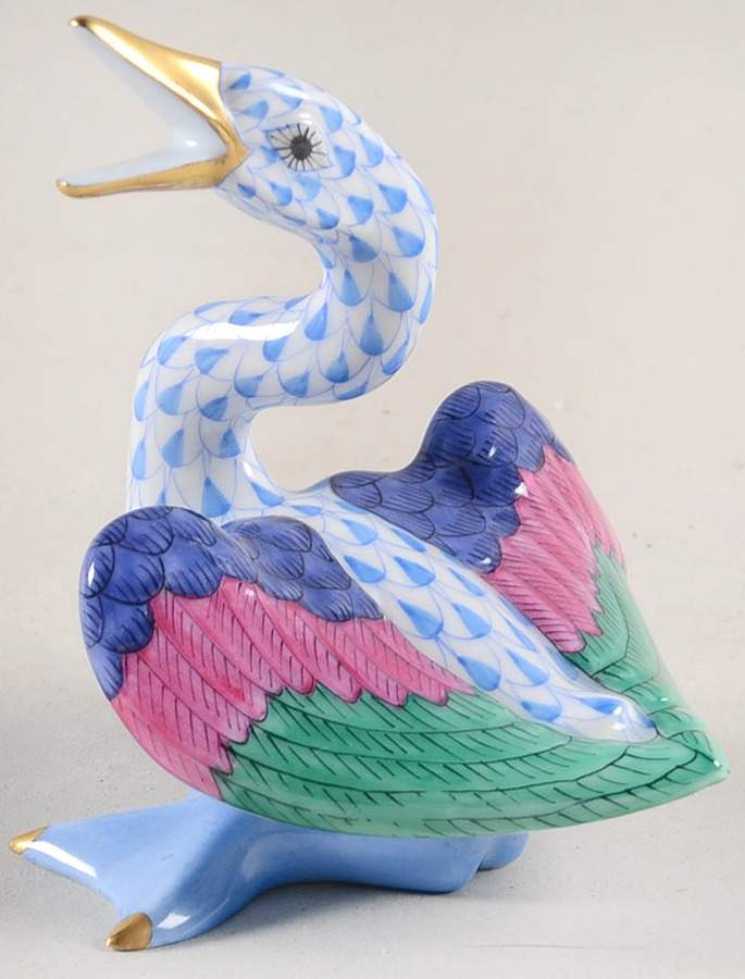 Ducks Wild Duck-Blue - No Box by Herend-1