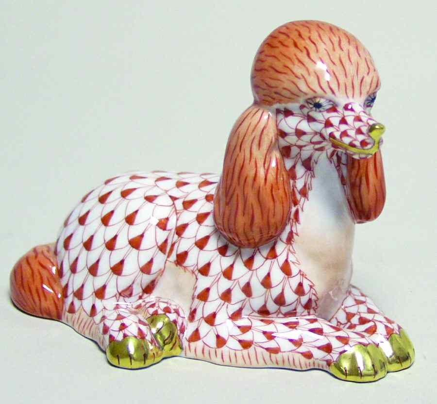 Dogs Poodle-Rust - No Box by Herend-1
