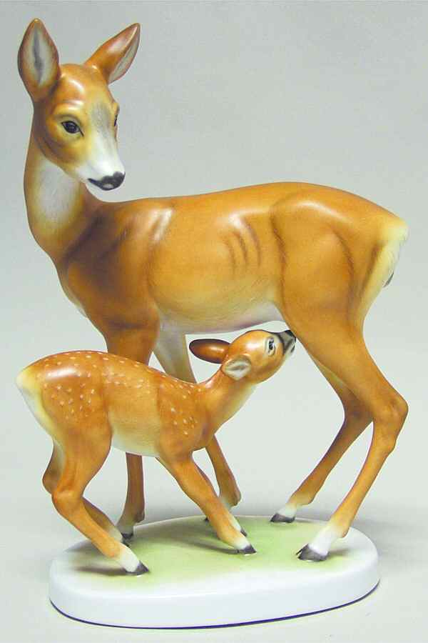 Deer Deer And Fawn-Natural - No Box by Herend-1