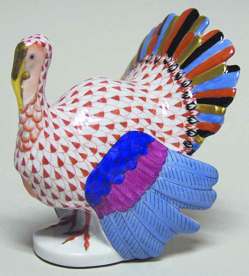 Game Birds Turkey-Rust - No Box by Herend-1