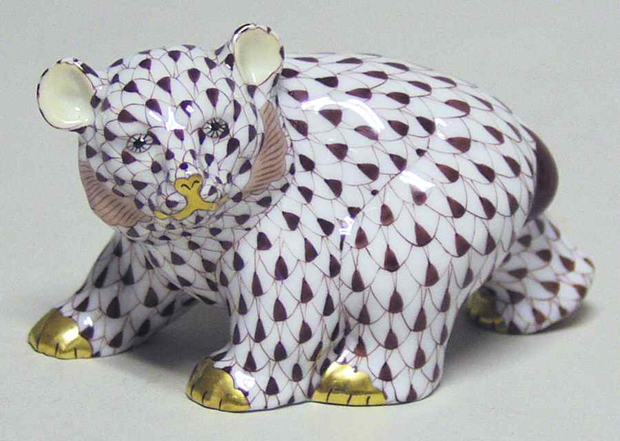 Bears Baby Bear Walking-Chocolate - No Box by Herend-1