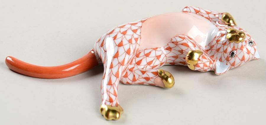 Cats Minnie The Calico Cat-Rust - No Box by Herend-1