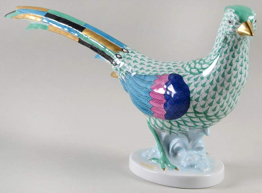 Game Birds Pheasant-Green - No Box by Herend-1