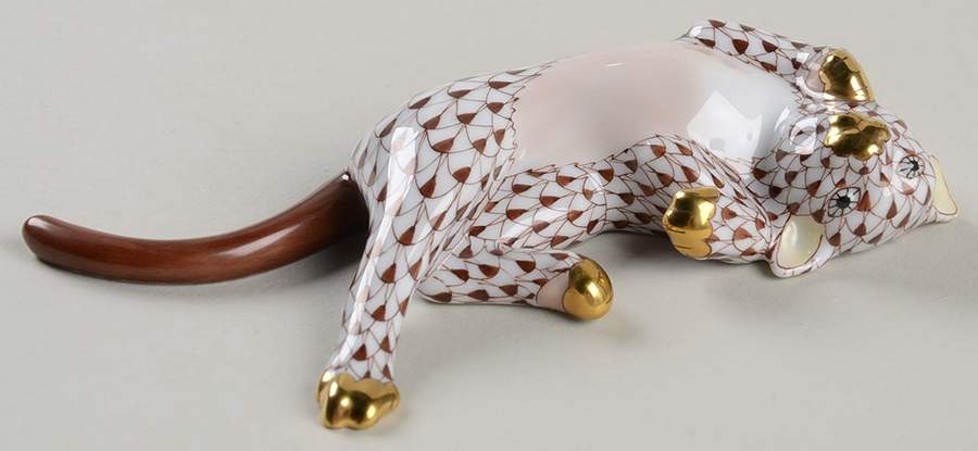 Cats Minnie The Calico Cat-Chocolate - No Box by Herend-1