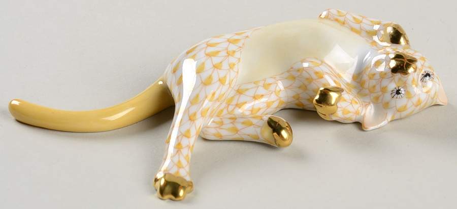 Cats Minnie The Calico Cat-Butterscotch - No Box by Herend-1