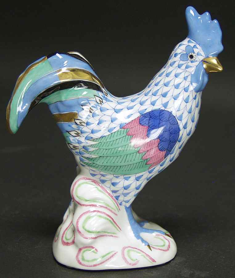 Roosters Rooster-Blue - No Box by Herend-1