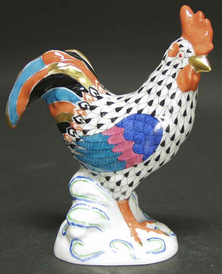 Roosters Rooster-Black - No Box by Herend-1