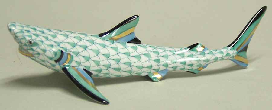 Sea Marine Animals Shark-Green - No Box by Herend-1
