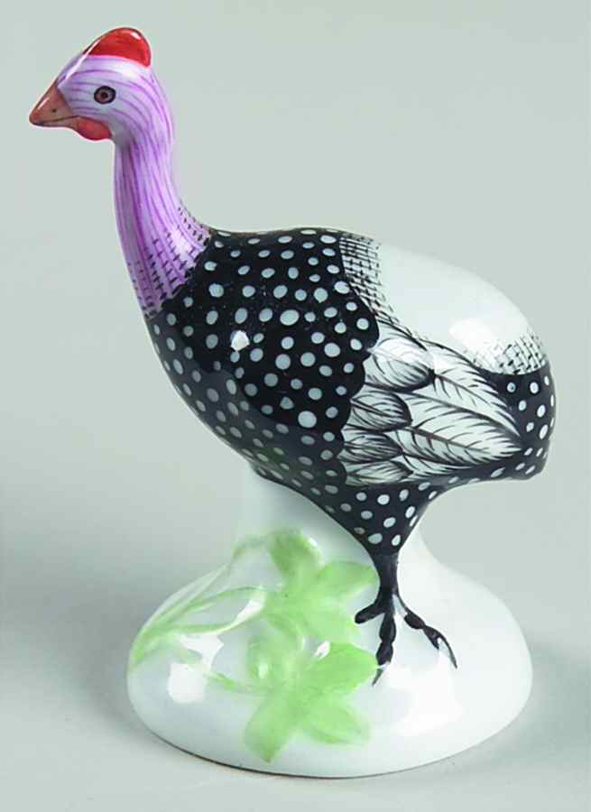 Game Birds Miniature Guinea Hen-Natural - No Box by Herend-1