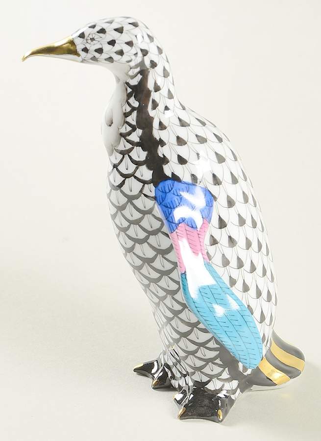 Waterfowl Penguin-Black - No Box by Herend-1