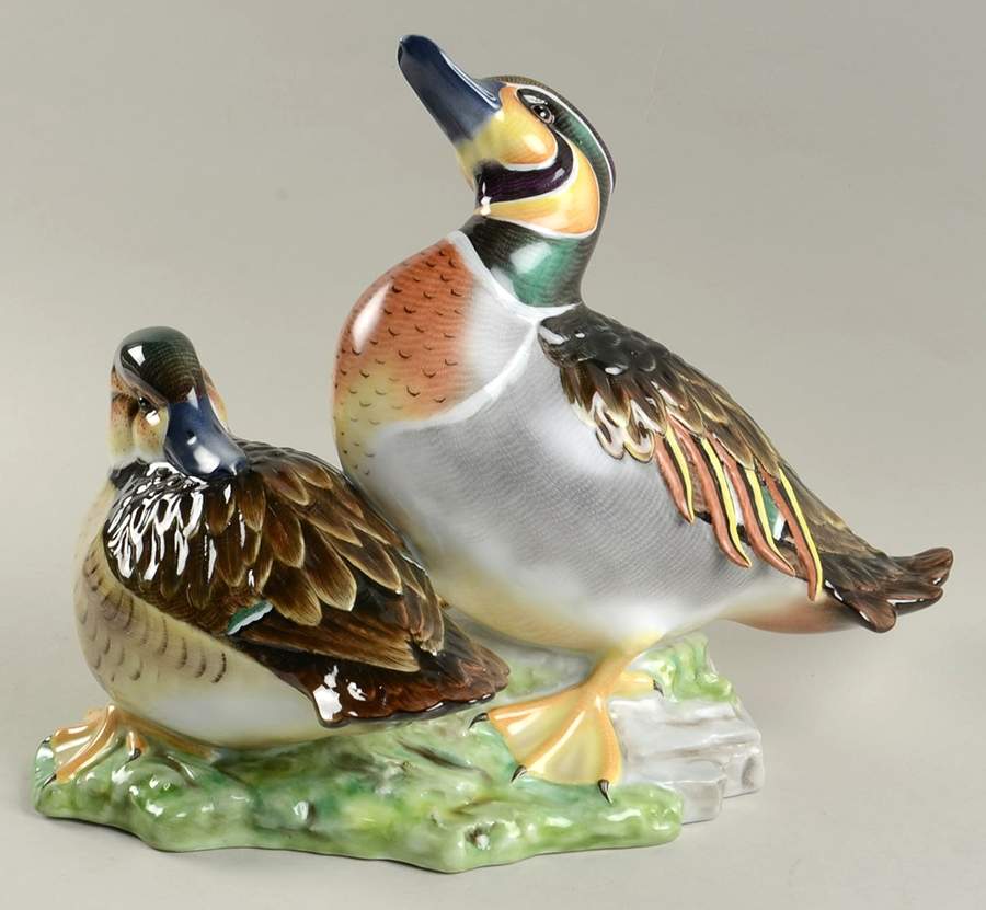 Ducks Teals-Natural - No Box by Herend-1