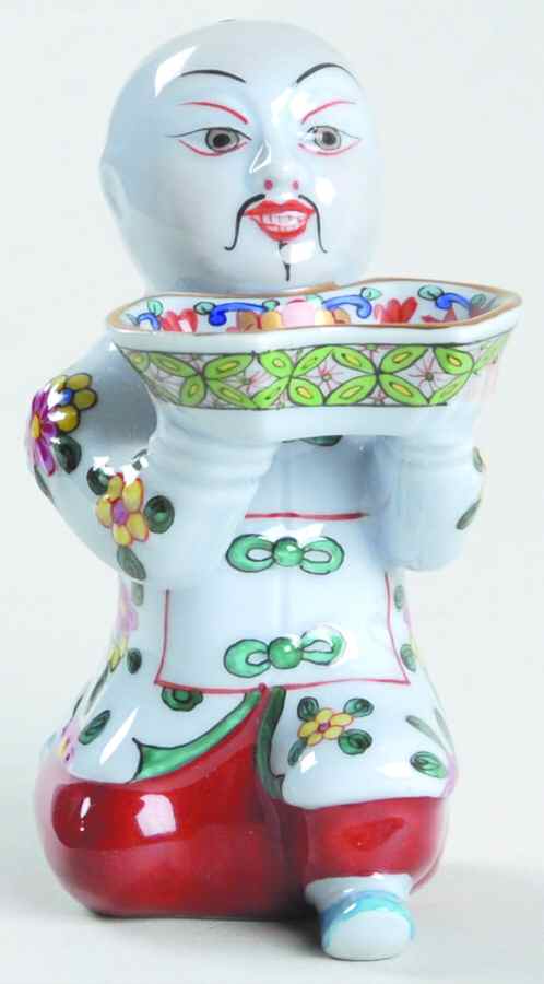 Asian Chinese Kneeling-Small/Blue - No Box by Herend-1
