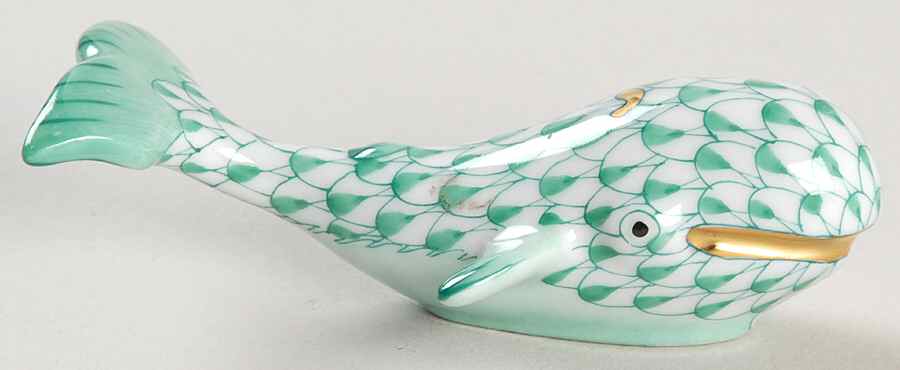 Sea Marine Animals Baby Whale-Green - No Box by Herend-1