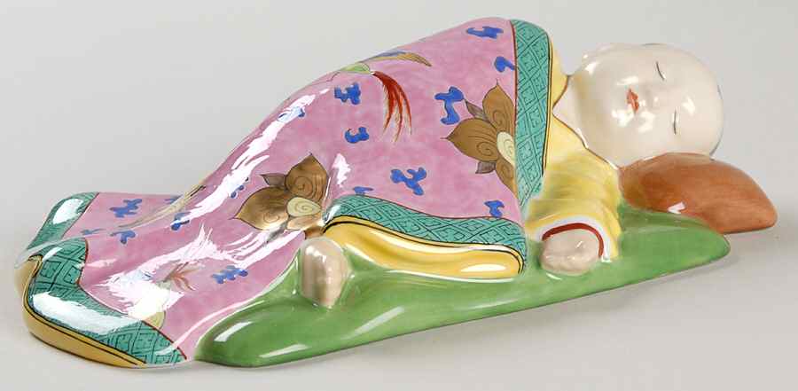 Asian Sleeping Child-Pink - No Box by Herend-1