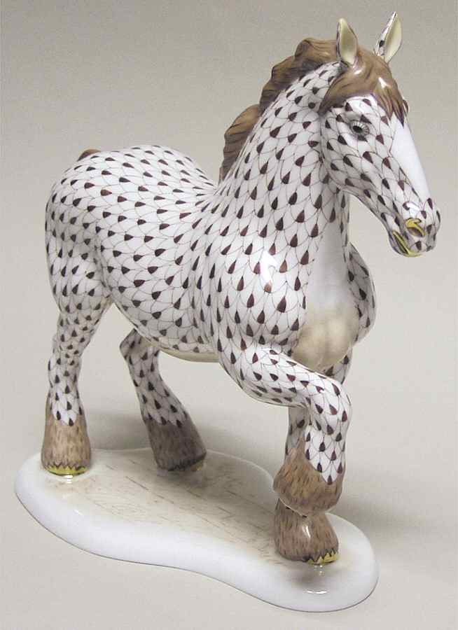 Horses (Equine) Clydesdale-Chocolate - No Box by Herend-1
