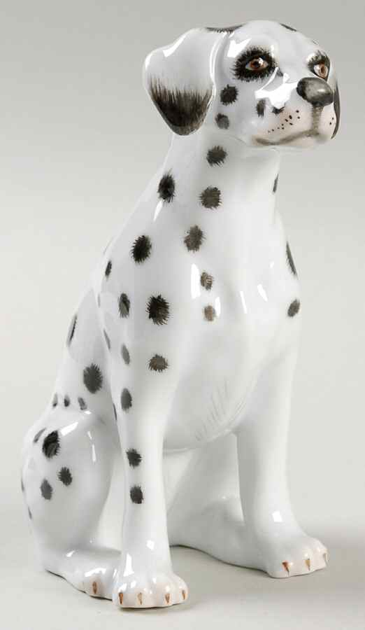 Dogs Dalmatian Seated-Natural - No Box by Herend-1