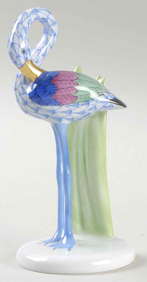 Waterfowl Little Flamingo-Blue - No Box by Herend-1