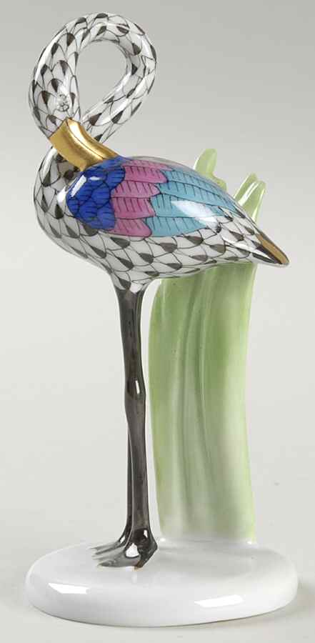 Waterfowl Little Flamingo-Black - No Box by Herend-1