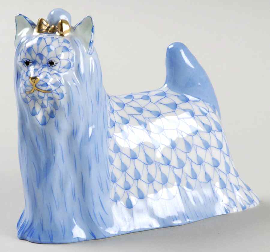 Dogs Yorkshire Terrier-Blue - No Box by Herend-1