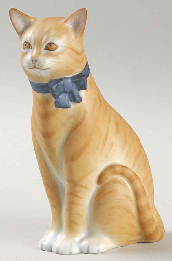 Cats Cat With Bow-Natural - No Box by Herend-1