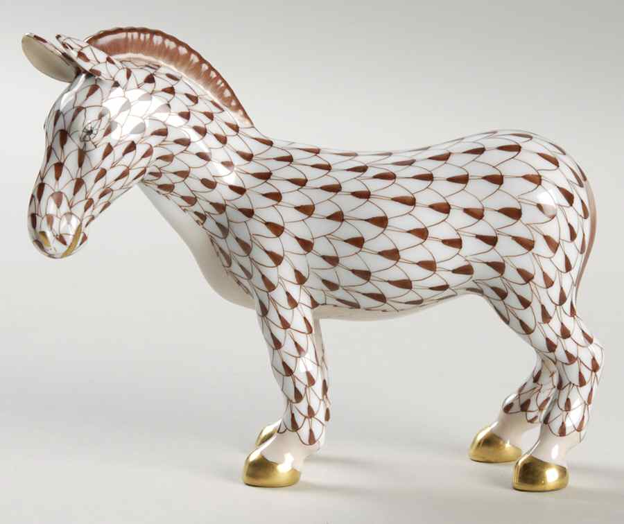 Horses (Equine) Zebra-Chocolate - No Box by Herend-1