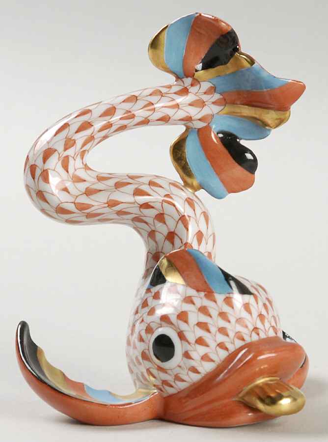 Dolphins Dolphin-Rust - No Box by Herend-1