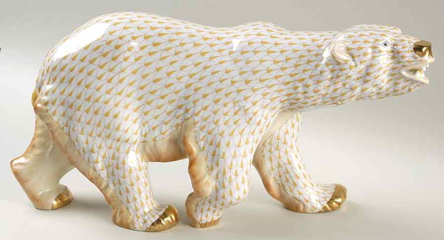 Bears Polar Bear-Butterscotch - No Box by Herend-1