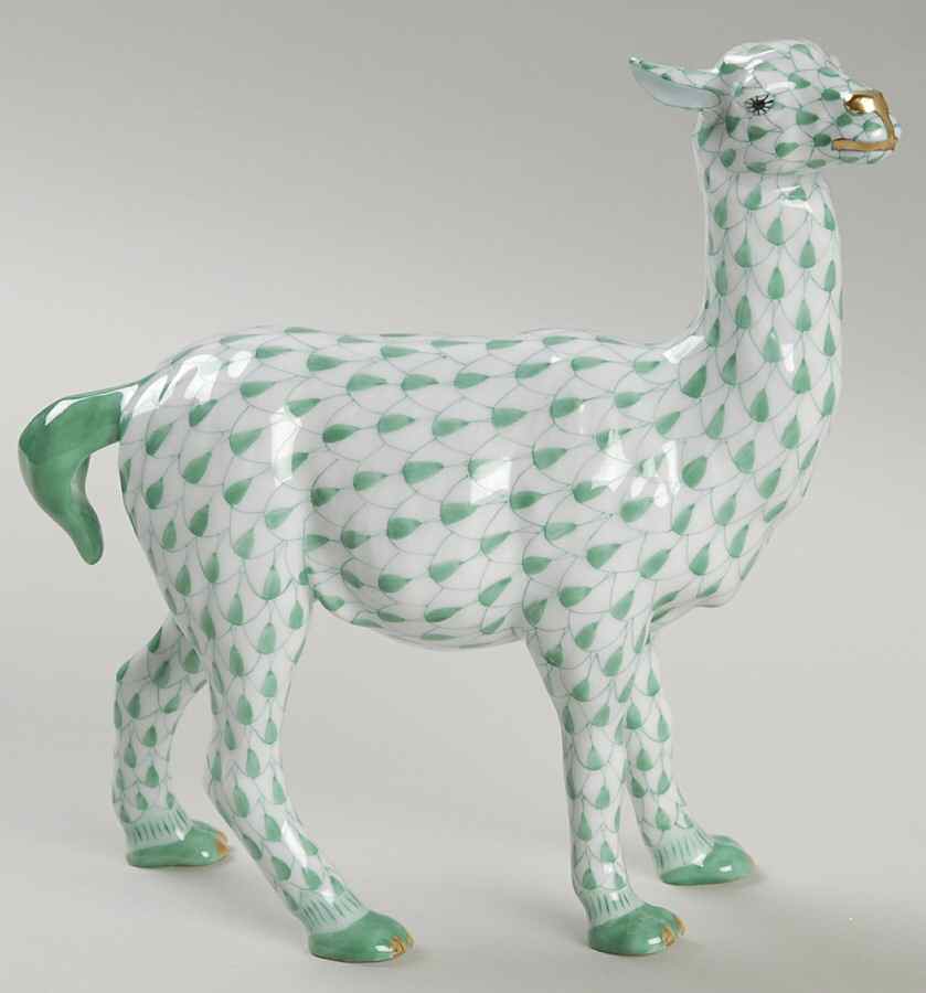 Horses (Equine) Llama-Green - No Box by Herend-1