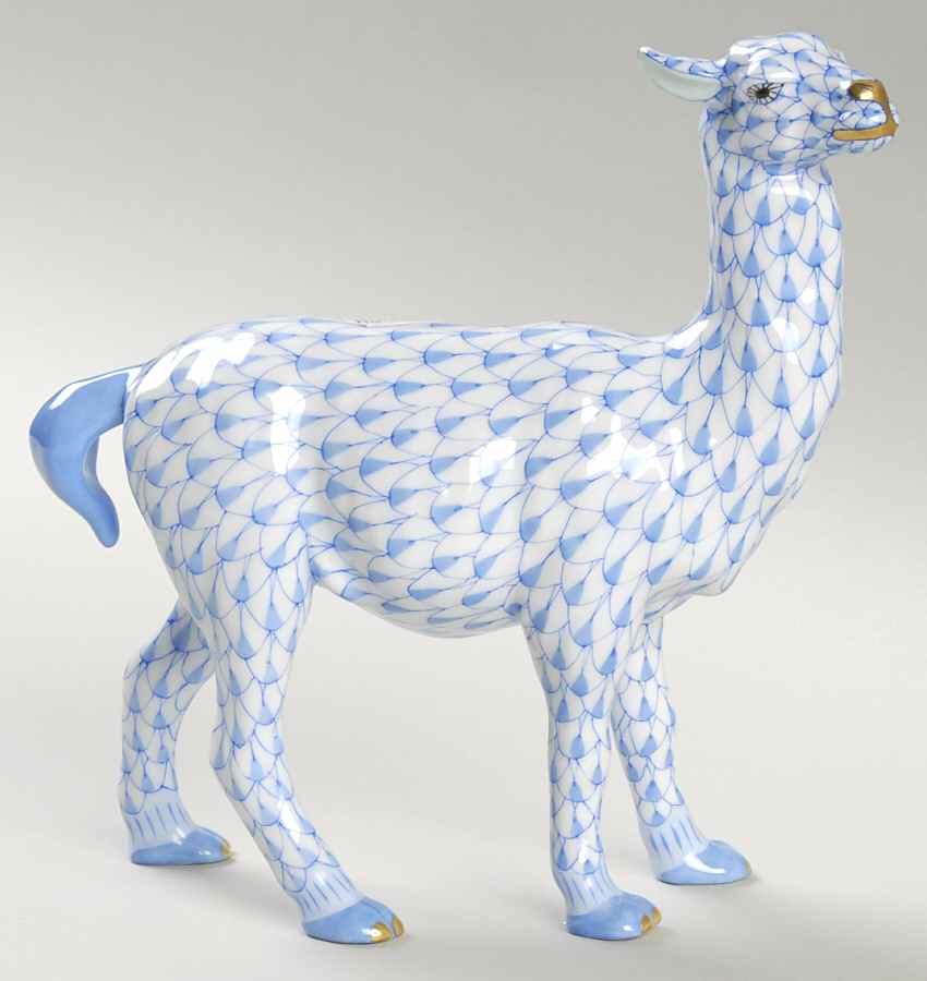 Horses (Equine) Llama-Blue - No Box by Herend-1