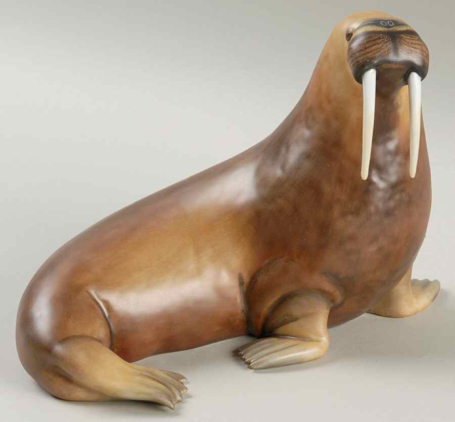 Sea Marine Animals Walrus-Natural - No Box by Herend-1