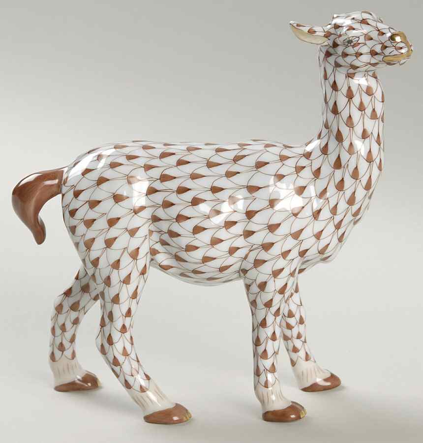 Horses (Equine) Llama-Chocolate - No Box by Herend-1